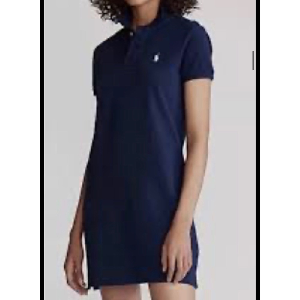 Ralph Lauren Sport Navy Blue Cotton Pique Polo Mini Dress XS